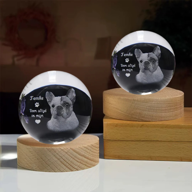 Personalised Crystal Sphere with Photo